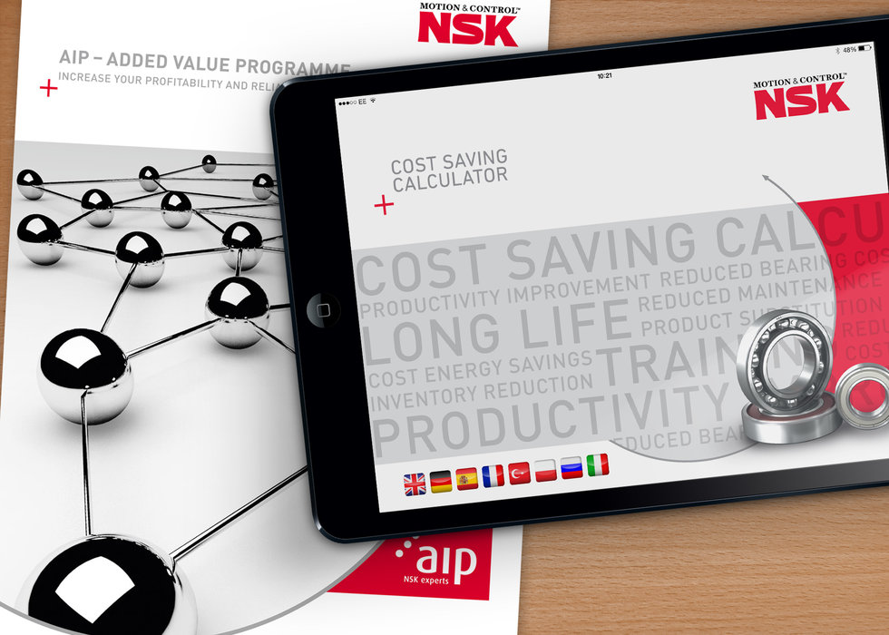 NSK presenta la nuova App per calcolare il risparmio dei costi per Tablet, Smart Phones e PC